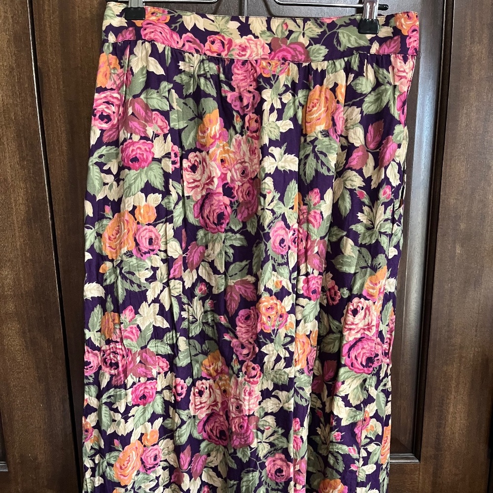 Ven Heusen Cotton Floral Skirt Sz 12